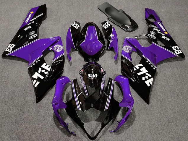 2005-2006 Suzuki GSXR 1000 Motorcycle Fairings - Purple Glossy Black White Australia for Sale