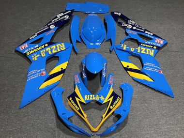 2005-2006 Suzuki GSXR 1000 Motorcycle Fairings - Blue Yellow Black Rizla Australia for Sale