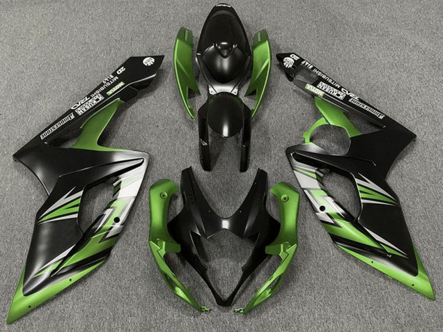 2005-2006 Suzuki GSXR 1000 Motorcycle Fairing - Matte Black Green Australia for Sale