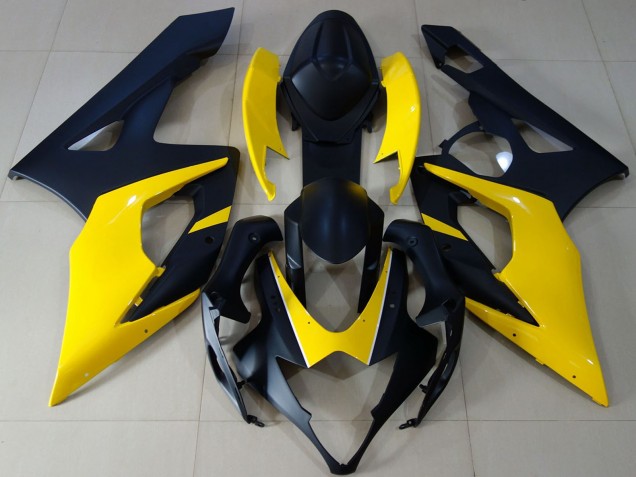 2005-2006 Suzuki GSXR 1000 Motorcycle Fairings - Matte Black Yellow Australia for Sale