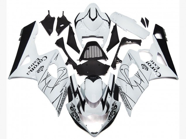 2005-2006 Suzuki GSXR 1000 Motorcycle Fairings - White Black Corona OEM Style Australia for Sale