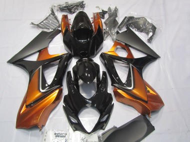 2007-2008 Suzuki GSXR 1000 Motorcycle Fairings - Orange Glossy Black Matte Black Australia for Sale