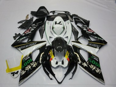 2005-2006 Suzuki GSXR 1000 Motorcycle Fairings - White Black Yellow Red GREEN RockStar Australia for Sale