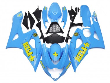 2005-2006 Suzuki GSXR 1000 Motorcycle Fairings - Blue Yellow Rizla Australia for Sale