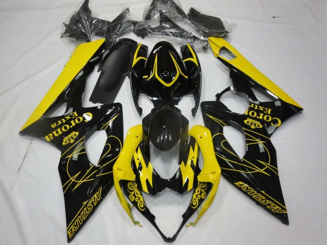 2005-2006 Suzuki GSXR 1000 Motorcycle Fairings - Yellow Black Corona Alstare Australia for Sale