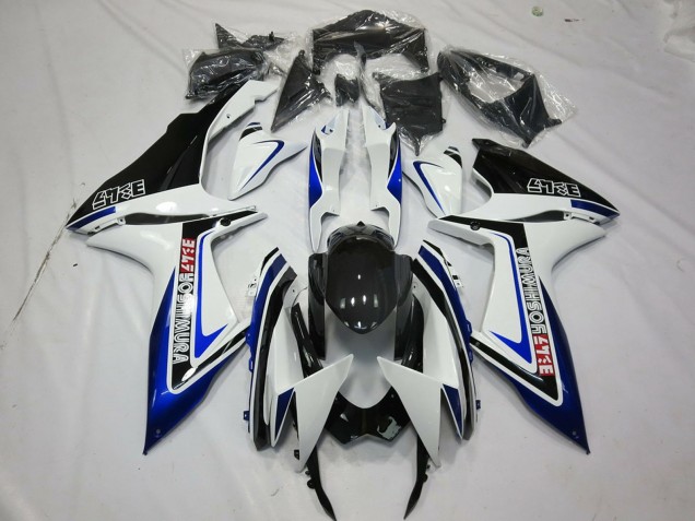 2011-2024 Suzuki GSXR 600 / GSXR 750 Motorcycle Fairings - White Blue Glossy Black Alstare Australia for Sale