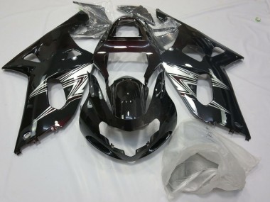 2001-2003 Suzuki GSXR 600 / GSXR 750 Motorcycle Fairings - Glossy Black Silver White Australia for Sale