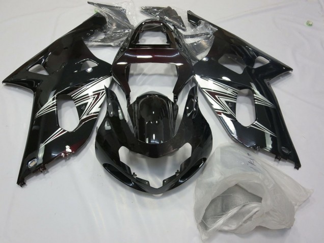 2001-2003 Suzuki GSXR 600 / GSXR 750 Motorcycle Fairings - Glossy Black Silver White Australia for Sale