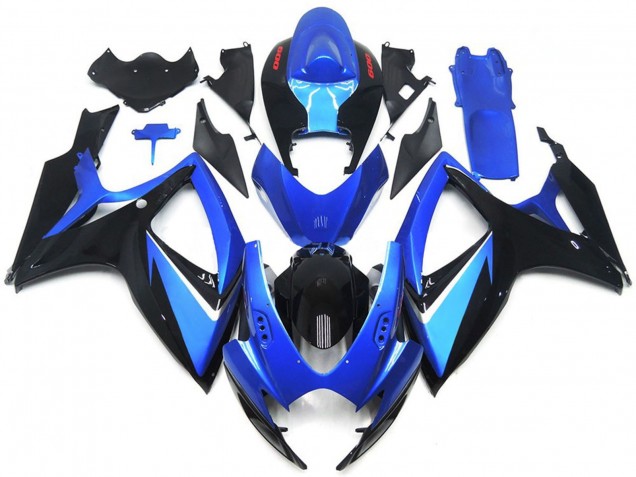 2006-2007 Suzuki GSXR 600 / GSXR 750 Motorcycle Fairings - Blue Black Red Stripe Australia for Sale