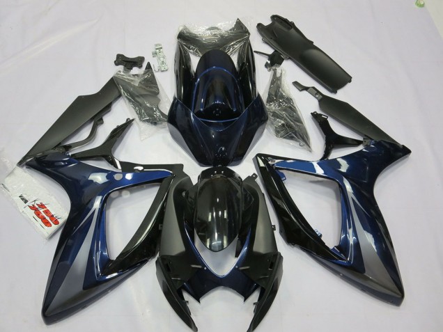 2006-2007 Suzuki GSXR 600 / GSXR 750 Motorcycle Fairings - Blue Grey Black Stripe Australia for Sale