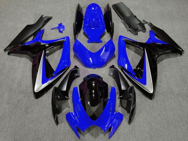 2006-2007 Suzuki GSXR 600 / GSXR 750 Motorcycle Fairing - Blue Silver Glossy Black OEM Style Australia for Sale