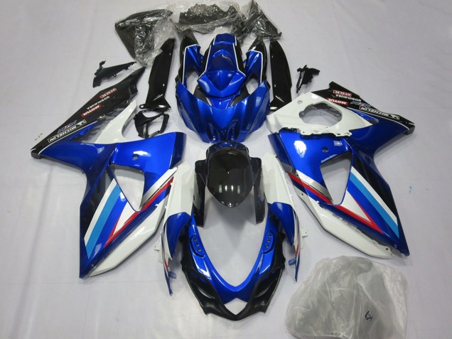2008-2010 Suzuki GSXR 600 / GSXR 750 Motorcycle Fairings - Blue White Glossy Black Red Australia for Sale