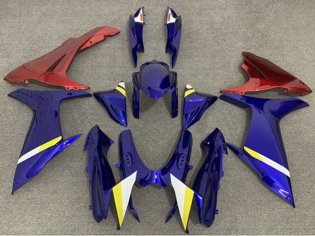 2011-2024 Suzuki GSXR 600 / GSXR 750 Motorcycle Fairings - Blue with Red Lowers Australia for Sale