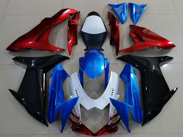 2011-2024 Suzuki GSXR 600 / GSXR 750 Motorcycle Fairings - White Blue Red Black Australia for Sale