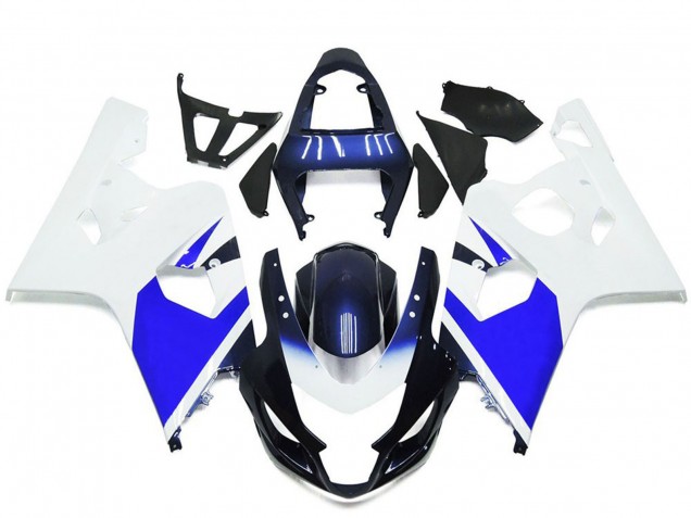 2004-2005 Suzuki GSXR 600 / GSXR 750 Motorcycle Fairings - White Blue Australia for Sale