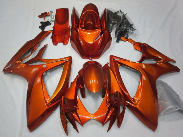 2006-2007 Suzuki GSXR 600 / GSXR 750 Motorcycle Fairings - Burnt Orange Australia for Sale