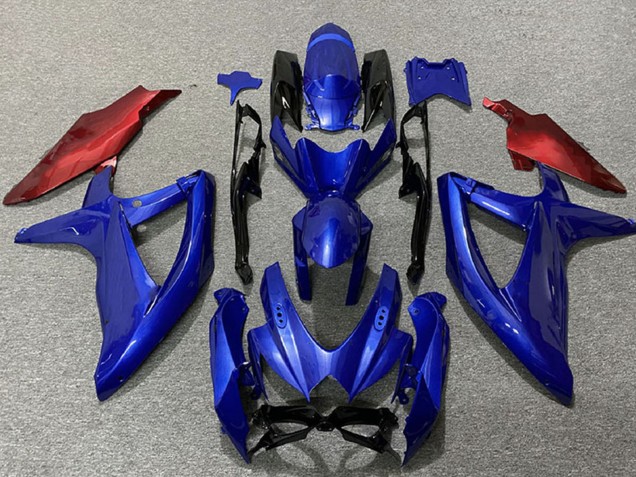 2008-2010 Suzuki GSXR 600 / GSXR 750 Motorcycle Fairings - Blue Red Australia for Sale