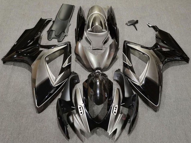 2006-2007 Suzuki GSXR 600 / GSXR 750 Motorcycle Fairings - Dark Silver Glossy Black Australia for Sale