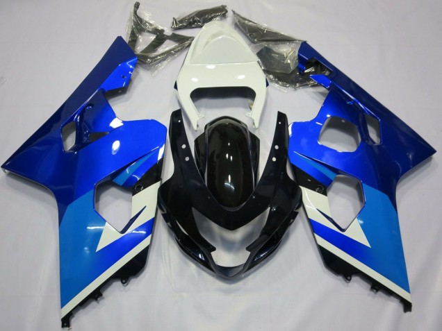 2004-2005 Suzuki GSXR 600 / GSXR 750 Motorcycle Fairings - White Blue Black Australia for Sale