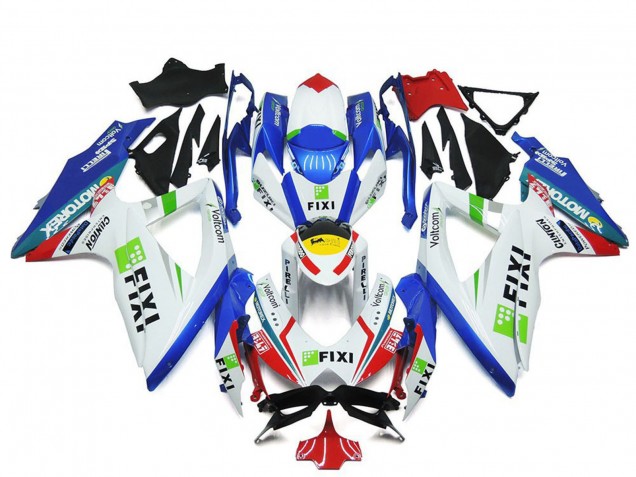 2008-2010 Suzuki GSXR 600 / GSXR 750 Motorcycle Fairings - White Blue Green Yellow Red Fixi Australia for Sale