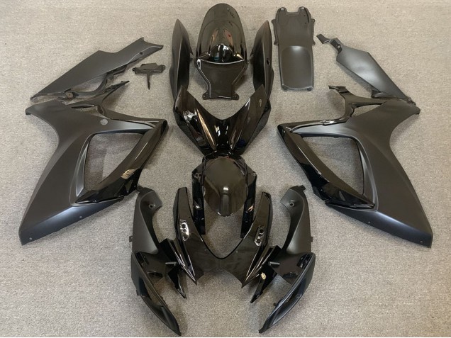 2006-2007 Suzuki GSXR 600 / GSXR 750 Motorcycle Fairings - Glossy Black Matte Black Australia for Sale