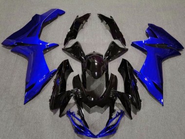 2011-2024 Suzuki GSXR 600 / GSXR 750 Motorcycle Fairing - Blue Glossy Black Australia for Sale