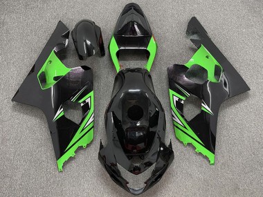 2004-2005 Suzuki GSXR 600 / GSXR 750 Motorcycle Fairings - Glossy Black Green Australia for Sale