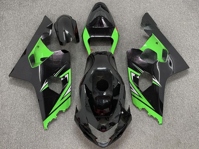 2004-2005 Suzuki GSXR 600 / GSXR 750 Motorcycle Fairings - Glossy Black Green Australia for Sale