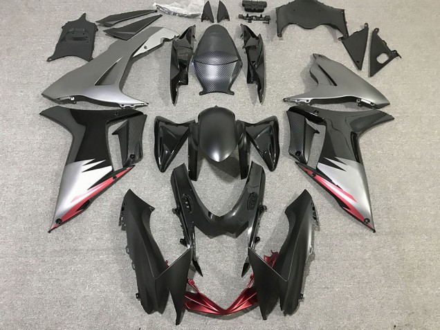 2011-2024 Suzuki GSXR 600 / GSXR 750 Motorcycle Fairings - Grey Silver Glossy Black Australia for Sale