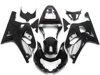 2001-2003 Suzuki GSXR 600 / GSXR 750 Motorcycle Fairings - Glossy Black Silver Australia for Sale