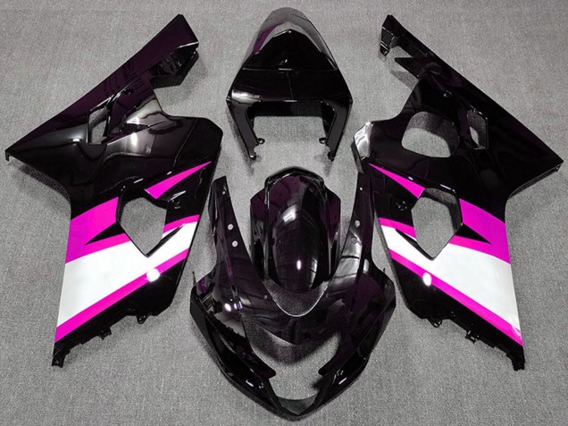 2004-2005 Suzuki GSXR 600 / GSXR 750 Motorcycle Fairings - Glossy Black Pink White Australia for Sale