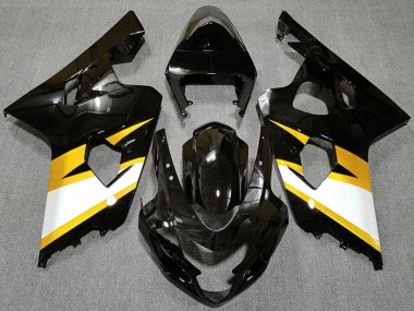 2004-2005 Suzuki GSXR 600 / GSXR 750 Motorcycle Fairings - Glossy Black Yellow White Australia for Sale