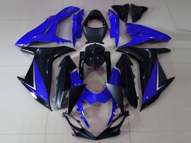 2011-2024 Suzuki GSXR 600 / GSXR 750 Motorcycle Fairings - Blue Glossy Black Australia for Sale