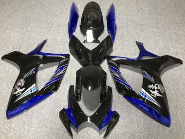 2006-2007 Suzuki GSXR 600 / GSXR 750 Motorcycle Fairing - Blue Glossy Black Australia for Sale