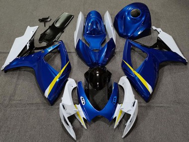 2006-2007 Suzuki GSXR 600 / GSXR 750 Motorcycle Fairings - White Blue Yellow Black Australia for Sale