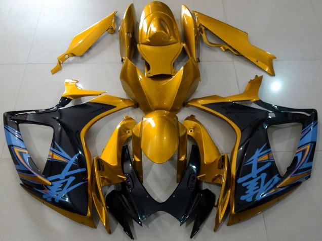 2006-2007 Suzuki GSXR 600 / GSXR 750 Motorcycle Fairings - Gold Black Blue Australia for Sale