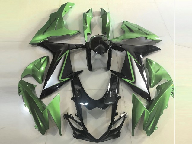 2011-2024 Suzuki GSXR 600 / GSXR 750 Motorcycle Fairings - Green Glossy Black Australia for Sale