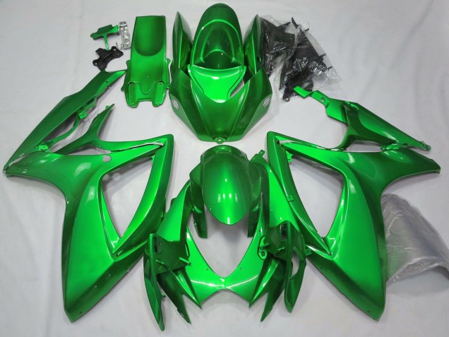 2006-2007 Suzuki GSXR 600 / GSXR 750 Motorcycle Fairings - Glossy Green Plain Australia for Sale