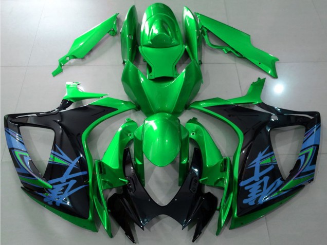2006-2007 Suzuki GSXR 600 / GSXR 750 Motorcycle Fairings - Green Black Blue Australia for Sale