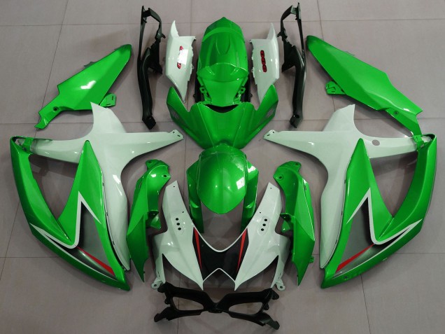 2008-2010 Suzuki GSXR 600 / GSXR 750 Motorcycle Fairings - White Green Black Red Australia for Sale