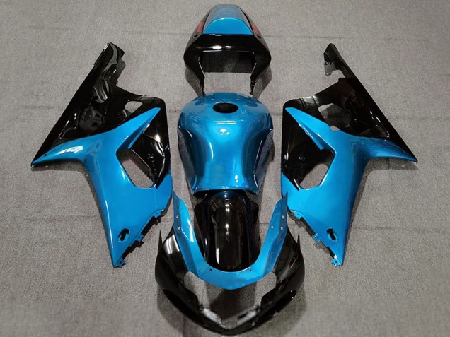 2001-2003 Suzuki GSXR 600 / GSXR 750 Motorcycle Fairings - Light Blue Glossy Black Australia for Sale