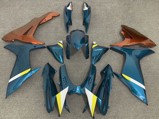 2011-2024 Suzuki GSXR 600 / GSXR 750 Motorcycle Fairings - Light Blue Orange White Yellow Australia for Sale