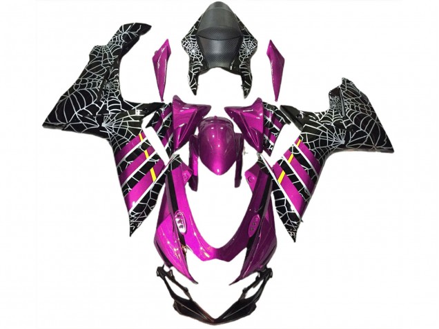 2011-2024 Suzuki GSXR 600 / GSXR 750 Motorcycle Fairings - Pink Black Spider Australia for Sale