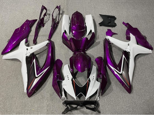 2008-2010 Suzuki GSXR 600 / GSXR 750 Motorcycle Fairing - White Purple Black Australia for Sale