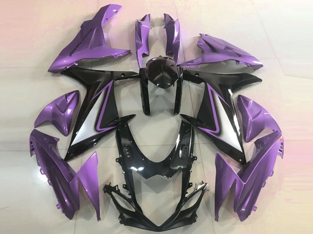 2011-2024 Suzuki GSXR 600 / GSXR 750 Motorcycle Fairings - Purple Glossy Black Australia for Sale