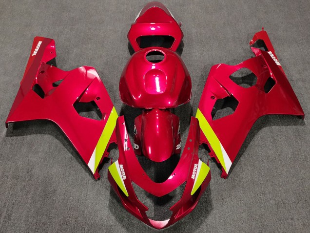 2004-2005 Suzuki GSXR 600 / GSXR 750 Motorcycle Fairings - Red Yellow White Australia for Sale