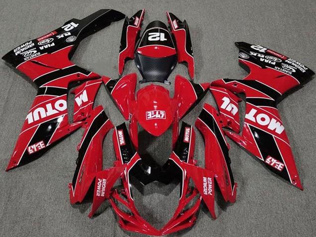 2011-2024 Suzuki GSXR 600 / GSXR 750 Motorcycle Fairings - Red Black Motul Australia for Sale