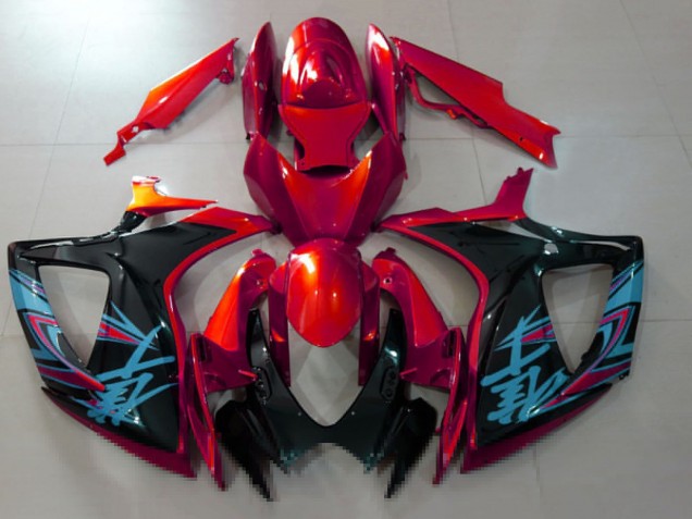 2006-2007 Suzuki GSXR 600 / GSXR 750 Motorcycle Fairings - Red Black Light Blue Australia for Sale