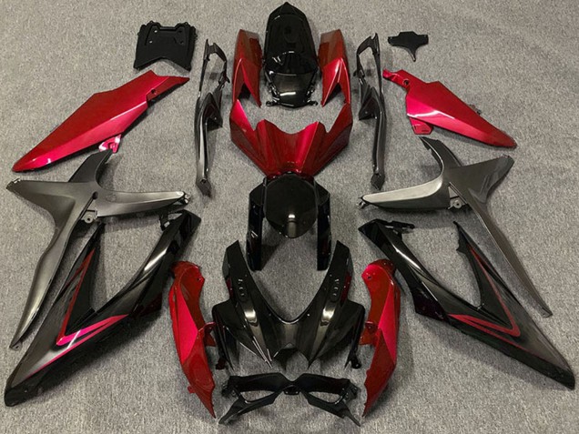 2008-2010 Suzuki GSXR 600 / GSXR 750 Motorcycle Fairings - Red Glossy Black Matte Black Australia for Sale
