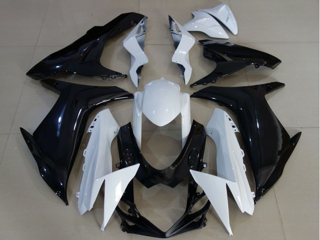 2011-2024 Suzuki GSXR 600 / GSXR 750 Motorcycle Fairings - White Glossy Black Australia for Sale